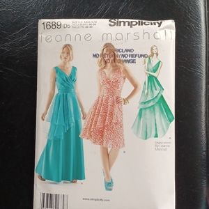 SALE 3/$25 Simplicity Leanne Marshall Dress Sewing Pattern NEW